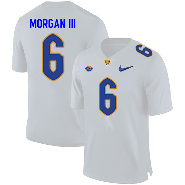 Men #6 John Morgan III Pitt Panthers College Football Jerseys Sale-White